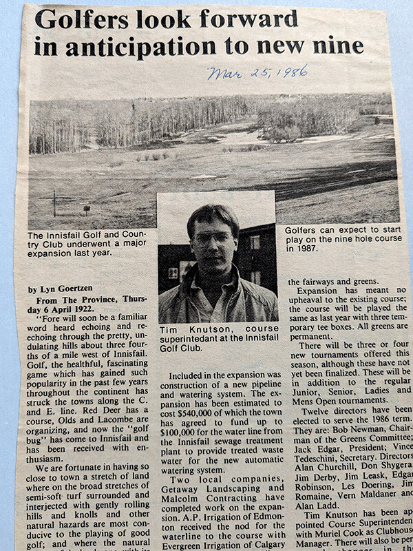 Centennial Stories - Innisfail Golf Club