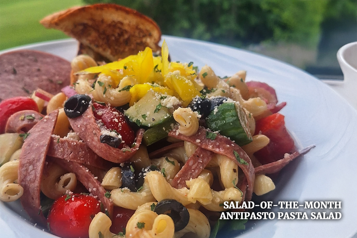 Salad-of-the-Month - June - Antipasto Pasta Salad - Divots Restaurant